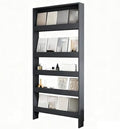 LINLIUA Behind the Door Bookshelf, 5 Shelf Behind Door Shelves with Storage, Space-Saving Wall Mount Narrow Bookcase Cabinet for Living Room Bedroom