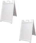 White 2-Pack of Plasticade Signicade Deluxe A-Frame Sidewalk Curb Sign Portable Folding Double-Sided Display with Quick-Change System