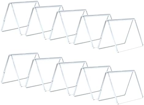 AITEE 10 Pack Acrylic Mini Chalkboard Signs Clear Tabletop Signs V-Shaped