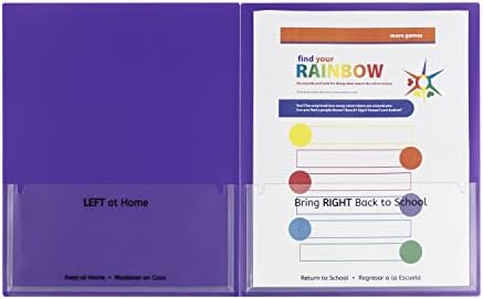 C-Line Classroom Connector School-to-Home Folders, Purple, 25 per Box (32009) (Pack of 6)