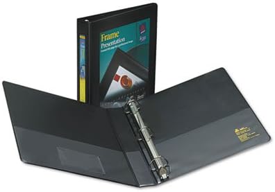 Framed View Binder with One Touch EZD Rings, 1'' Capacity, Black, Total 12 EA, Sold as 1 Carton