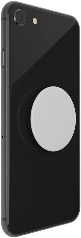 PopSockets PopTop Phone Grip, Top Only (Base Sold Separately), White - White on Black