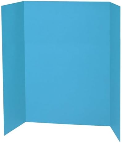 Pacon PAC3771-6 Corrugated Cardboard Presentation Board, 48-Inch x 36-Inch, Sky Blue, Pack of 6