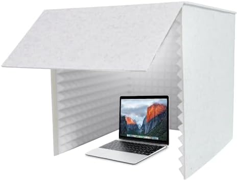 Foldable Recording Booth with High-Density Foam, Small Music Recording Studio for Home Studio, Recording Shield, Soundproof for Recording, Working, Live Streamer, Podcasting (Grey)