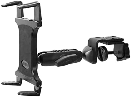 ARKON Mounts Heavy-Duty Clamp Slim-Grip Tablet Mount | Universal Tablet Fit | Solid C-Clamp | 360° Adjustable Viewing Angle | Compatible with iPad, Galaxy, Note, Tab, Pixel and more | TABRM086