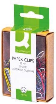 Q-Connect Coloured Paperclip, 32 mm KF02023Q - Pack of 750