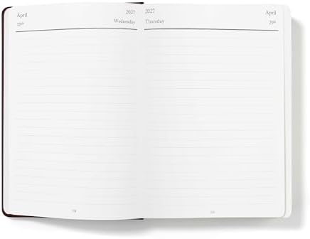 Wykeham's Executive 2026-27 Daily Journal Planner – Customization Available – Mid-Year Academic Diary – July 2026 to June 2027 (Conker, 8.5"×5.5")
