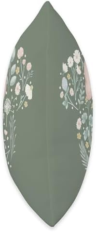 Disney Minnie Mouse Icon Spring Flowers Sage Green Throw Pillow
