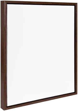 Kate and Laurel Sylvie Blank Framed Canvas Wall Art, 16x20 Brown, Modern Empty Canvas for Paint-Your-Own Art, Ready to Paint Premium Canvas Already Framed
