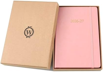 Wykeham's Executive 2026-27 Daily Journal Planner – Customization Available – Mid-Year Academic Diary – July 2026 to June 2027 (Rose, 8.5"×5.5")