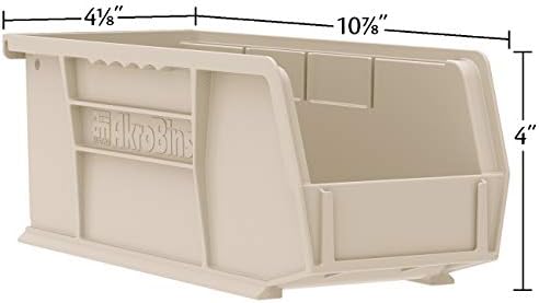 Akro-Mils 30224 AkroBins Plastic Storage Bins, 11"x 4"x 4", Black, 12-Pack