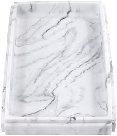 Avanti Linens - Vanity Tray, Resin Countertop Organizer, Marble Inspired Bathroom Decor (Catania Collection)