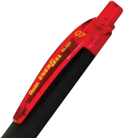 Pentel EnerGel Kuro Liquid Gel Pen, (0.7mm) Medium line, Red Ink, 12 Pack (BL437R1-B)