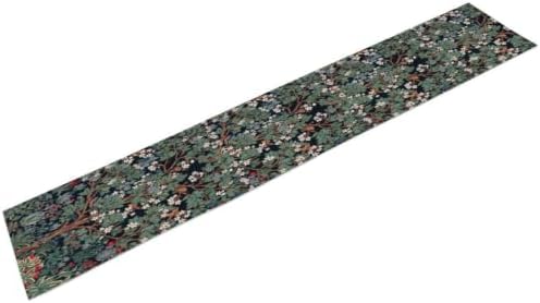 William Morris Tree of Life Table Runner Vintage Flowers Table Runner for Dining Table Decor 13 x 90 Inch