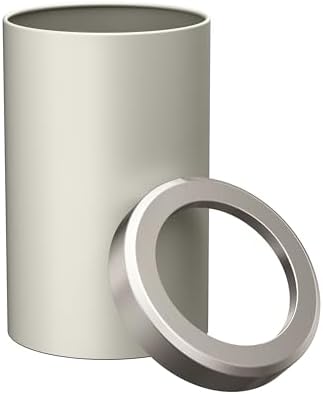 Gatco Small Bathroom Trash Can with Lid, Round 3 Gallon Stainless Steel Wastebasket, Under Sink, Matte Pearl and Satin Nickel, for Bathroom, Bedroom, Office (1931SN)