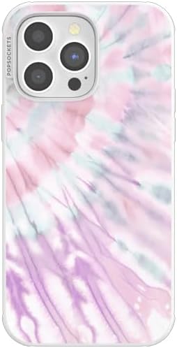 PopSockets iPhone 14 Pro Max Phone Case w/MagSafe- Coastal Dye Purple | Magnetic, Wireless Charging, Camera & Drop Protection, Purple, Aura, Rainbow, Colorful