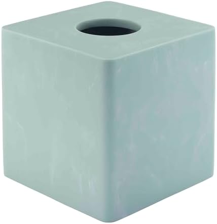 Nicole Miller - Tissue Box Cover, Resin Countertop Accessories, Dorm Room Essentials (Kendall Collection, Oasis)