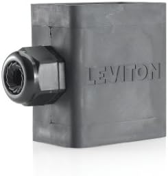 Leviton 3099-2E Portable Outlet Box, Sing-Gang, Extra Deep, Pendant Style, Cable Diameter 0.590-Inch, 1.000-Inch, Black