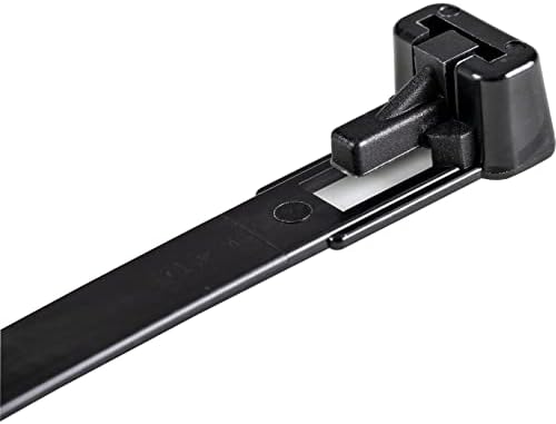 StarTech 5"(12cm) Reusable Cable Ties, 100 Pack, Black, TAA (CBMZTRB5BK)