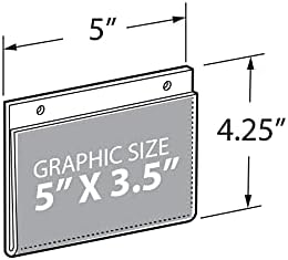 Azar Displays 162725 5-Inch W by 3-1/2-Inch H Wall U-Frame Sign Holder, 10-Piece Set