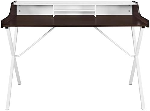 Modway Bin Contemporary Modern Writing Desk With Storage Cubbies in Cherry