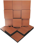 2 PACK — Acoustic Soundproofing Diffusion Panel | Acoustic Treatment for Recording Studio Home Office Podcast Living Room | Absorption - Reflection | Color Plates: (Cherry, EDISON)