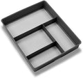 madesmart Classic 4 Compartment Drawer Organizer, Granite (Pack of 6)