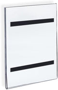 Azar Displays 129932 11" W x 17" H Vertical U-Frame with Magnetic Strips, 10-Pack, clear