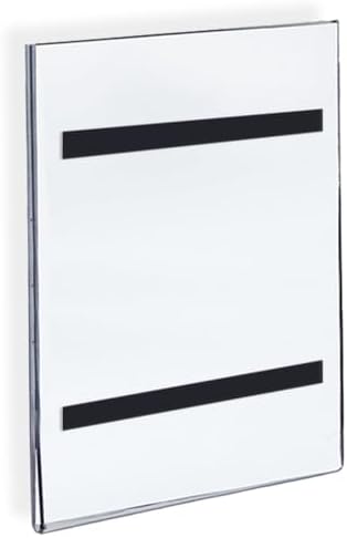 Azar Displays 129932 11" W x 17" H Vertical U-Frame with Magnetic Strips, 10-Pack, clear