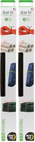 Nite Ize Gear Tie Original ProPacks - Reusable Rubber Twist Ties for Indoor & Outdoor Use - Bendable Wire Interior - Durable Rubber Exterior - Secure Grip - Black, 32" (12 Pack)
