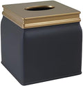 Avanti Linens - Tissue Box Cover, Guest Bathroom Essentials, Modern Home Decor (Memphis Collection, Black)