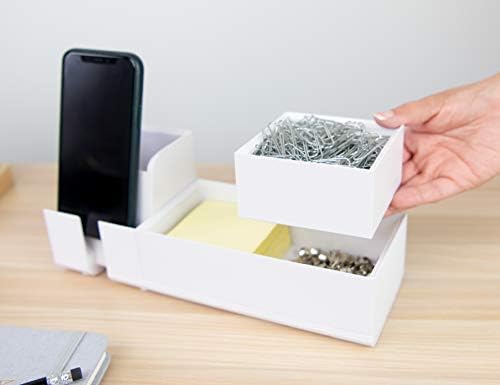 Bostitch Office Konnect Desk Organizer Accessory Tray, Storage, White