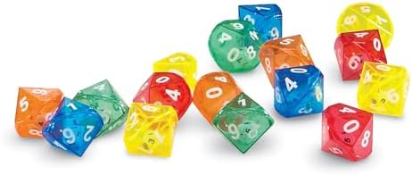 Learning Resources 10-Sided Dice In Dice, Set of 72