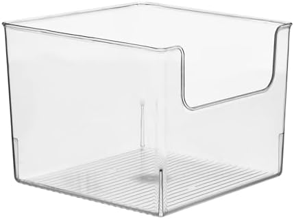 iDesign Open-Front Storage Bin, Clear