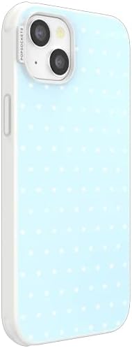 PopSockets iPhone 14 Plus Phone Case with MagSafe- Sweet Heart Blue | Magnetic, Wireless Charging, Camera & Drop Protection, Blue, Phone, Women