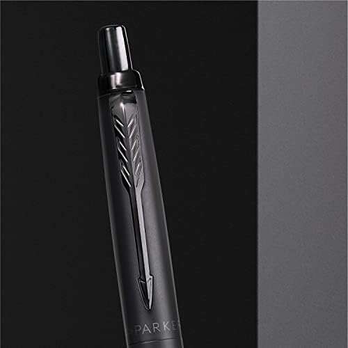 Parker Jotter XL Ballpoint Pen, Monochrome Matte Black, Medium Point, Blue Ink, Gift Box - Smooth Writing, Signature Design, Stationary, Desk Essentials