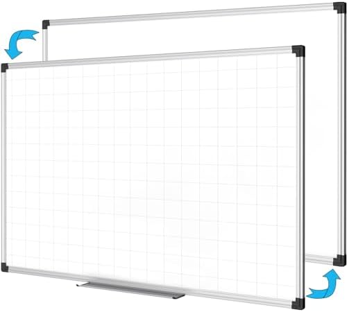 XBoard Magnetic Dry Erase Whiteboard with Lines 36 x 24 Inch