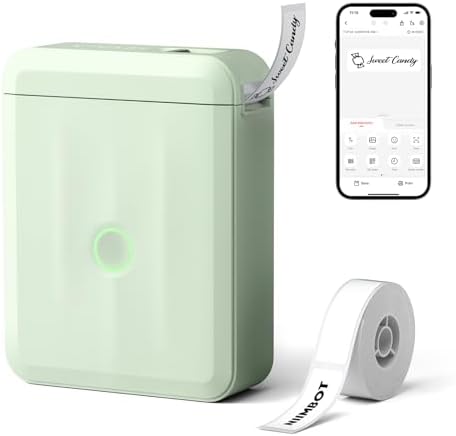 NIIMBOT D110 Mini Label Maker Machine with Tape for Home School, Green