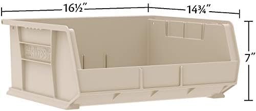 Akro-Mils 30250 AkroBins Plastic Storage Bins, 15"x16"x7", Clear, 6-Pack