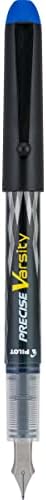 PILOT Precise Varsity Pre-Filled Fountain Pens, 1.0mm, Blue Ink, 12-Pack