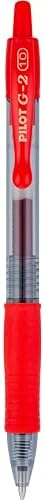 PILOT G2 Premium Gel Roller Pens, Bold Point 1 mm, Red Pens, Pack of 12