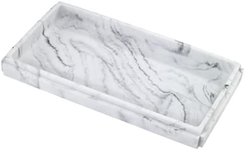 Avanti Linens - Vanity Tray, Resin Countertop Organizer, Marble Inspired Bathroom Decor (Catania Collection)