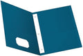 Oxford Two-Pocket Folders w/Fasteners, Blue, Letter Size, 25 per Box (57702)