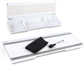 Quartet Glass Dry Erase White Board, Flip-Top Desktop Pad for Notetaking, 18" x 6" Whiteboard with Storage, Templates and Dry Erase Marker, White Surface (Q090F04-R)