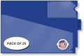 Doctor Stuff - Center Tab Vinyl Outguides, Diagonal Cut Front Pocket, Top Charge Out Slip Pocket, Plastic File Folder, Letter Size 9" x 13-1/4", Navy, 25/Box