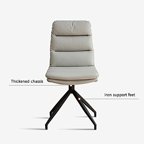 Comfy Chair Modern Swivel Chair Ergonomic Office Chairs Computer Desk Chair Task Chair for Home Office Study Room Bedroom Swivel Chairs (Colour: Brown) (White)
