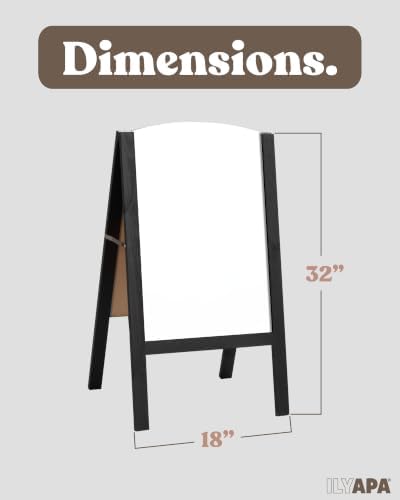 Ilyapa A Frame Whiteboard Easel Sign 18x31.5 in - Sandwich Signs Outdoor