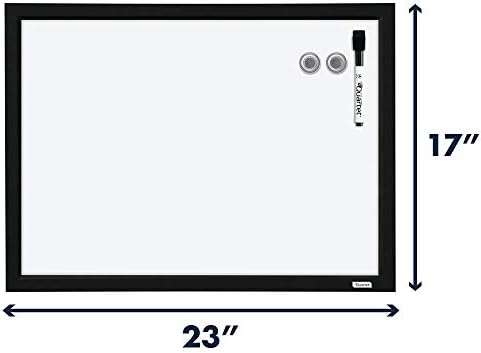 Quartet Whiteboard, Dry Erase Board, Magnetic, 17" x 23", White Board, Black Frame, Includes Dry Erase Markers and Magnets, 4 Pack (MWDW1723M-BK)