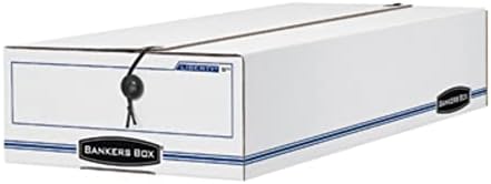 Bankers Box 12-Pack String & Button Check Box, 9-1/2" x 23-1/4" x 4-1/4"