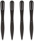 Bobino | Bookmark Pen | Ballpoint Pens for Journaling and Planners | Flat Writing Instrument | Minimalist Bookmarker | Book Accessories & Planner Accessories | 4 Pack (Black)